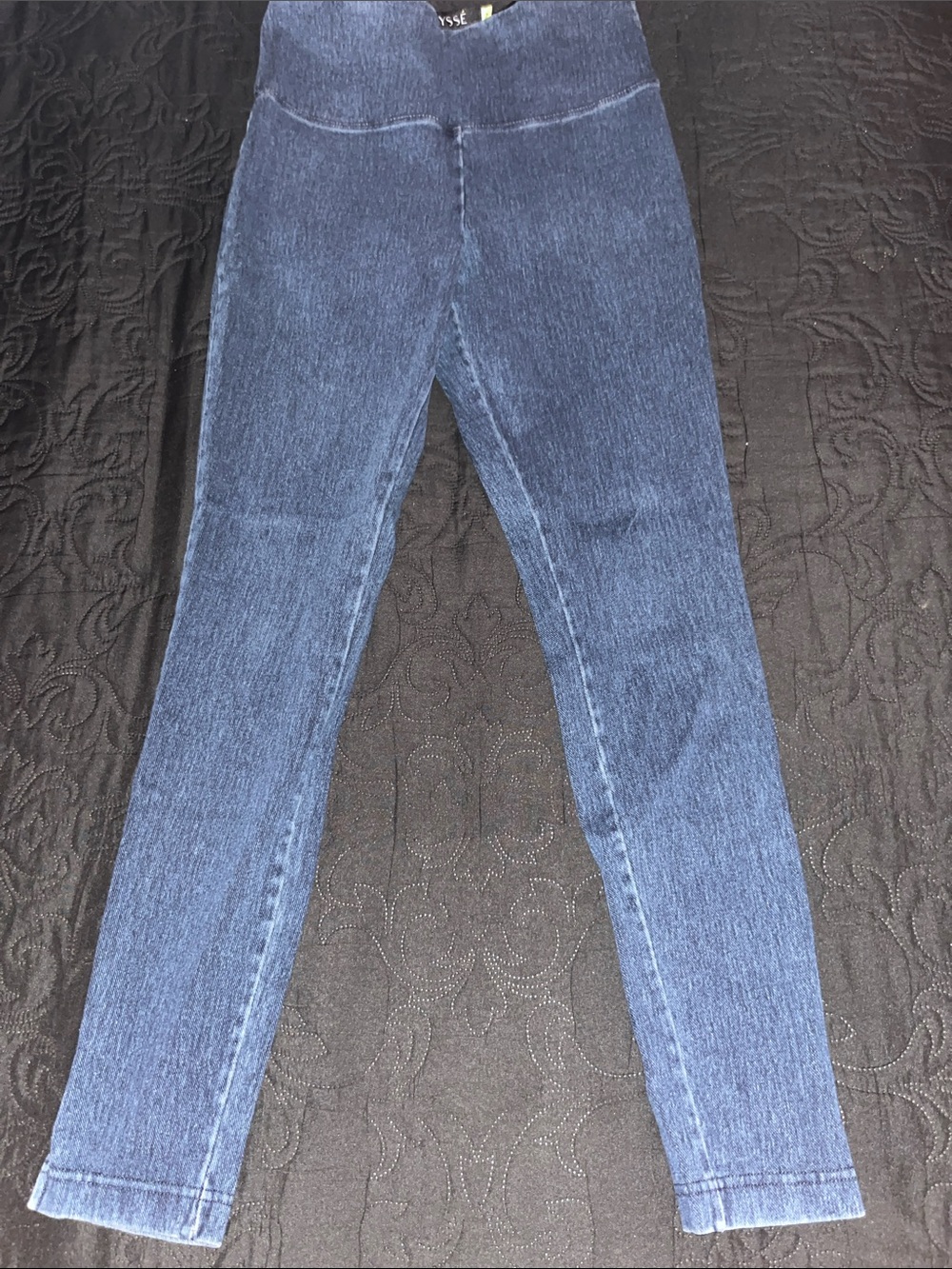 Lysse Dark Blue Denim-Look Pull-On Jeggings